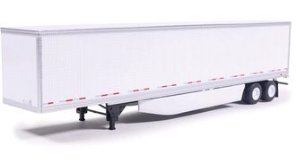 1:64 Modern 2-Axle Trailer w/Side Skirts (White)
