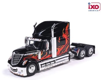 1:64 2010 International LoneStar Tractor (Black w/Flames)