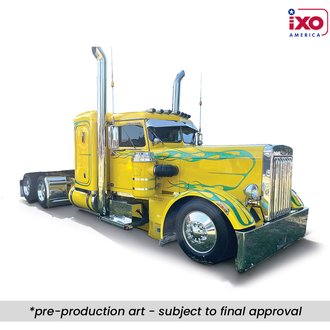 1:64 1952 Peterbilt 350 Tractor (Yellow w/Green Flames)