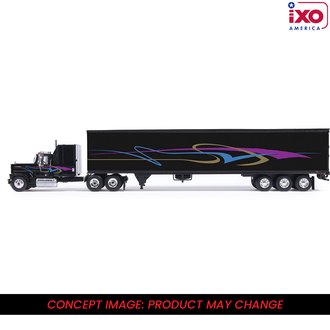 1:64 1980 GMC General w/Trailer (Black w/Graphics)
