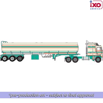 1:64 1976 Kenworth K100 Aerodyne w/Tanker (Peaches/Cream)