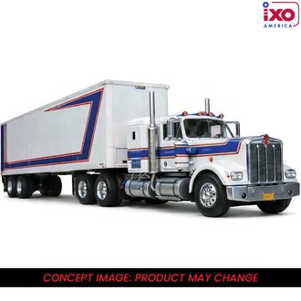 1:64 1976 Kenworth W900 w/Vintage Trailer (Red/White/Blue)