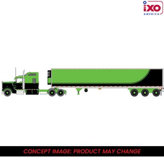 1:64 1990 Kenworth W900 w/Reefer Van (Neon Green/Black)