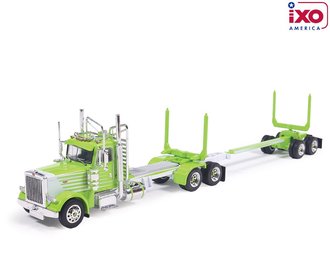 1:64 Peterbilt Logging Truck (Green/White)
