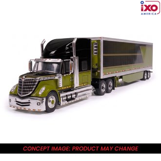 1:64 2010 International Lonestar w/Reefer Trailer (Green/Black)