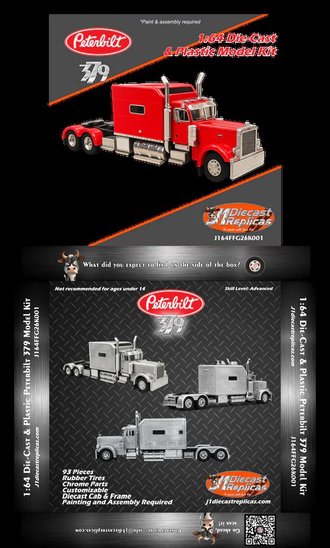 1:64 Peterbilt 379 Big Bunk Tractor (Model Kit) 1:64 Peterbilt 379 Big Bunk Tractor (Model Kit)