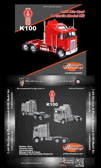 1:64 Kenworth K100 Tractor (Model Kit) 1:64 Kenworth K100 Tractor (Model Kit)