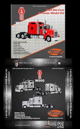 1:64 Kenworth W900 Tractor (Model Kit) 1:64 Kenworth W900 Tractor (Model Kit)