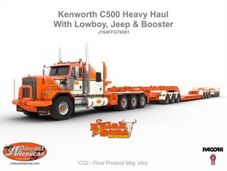 1:64 Kenworth C500 w/3x3x3 Heavy Lowboy "Kulak & Sons" 1:64 Kenworth C500 w/3x3x3 Heavy Lowboy "Kulak & Sons"