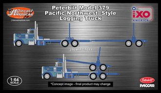 1:64 Peterbilt 379 Pacific Style Logging Truck "Twig Pig" 1:64 Peterbilt 379 Pacific Style Logging Truck "Twig Pig"
