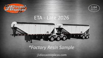 1:64 B-Train Grain Trailers (White w/Black Frame) 1:64 B-Train Grain Trailers (White w/Black Frame)