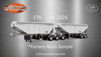 1:64 B-Train Grain Trailers (White w/Silver Frame) 1:64 B-Train Grain Trailers (White w/Silver Frame)