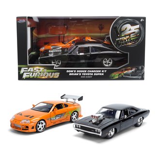 1:24 Fast & Furious - Dom's Charger R/T & Brian's Toyota Supra (Twin Pack)