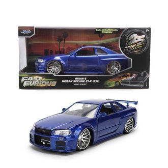1:24 Fast & Furious - Brian's Nissan Skyline GT-R 25th Anniversary Edition (Brush Finish)
