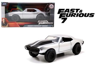 1:24 F&F - Roman's Chevy Camaro "Off-Road" (Candy Silver w/Black Stripes) "Furious 7 (2015)"