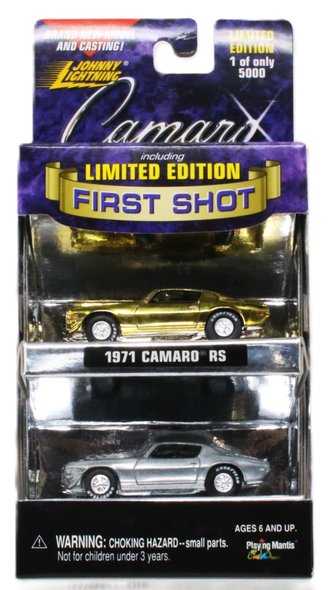 1:64 First Shot - Camaro Collection 1971 Camaro RS (Chrome & Raw Finish)