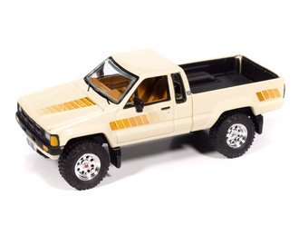 1:64 1985 Toyota SR5 Pickup (Ivory w/Brown Stripes)