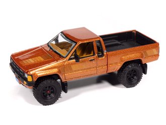 1:64 1985 Toyota SR5 Pickup (Bright Gold Poly w/Brown Stripes)