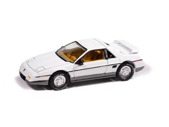 1:64 1985 Pontiac Fiero GT (White w/Dark Silver Lower)