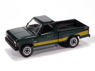 1:64 1987 Ford Ranger STX (Alpine Green w/Gold STX Stripes)