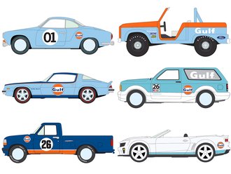 1:64 Johnny Lightning Collector Tin Assortment - 2026 Release 3A (Set of 6) 1:64 Johnny Lightning Collector Tin Assortment - 2026 Release 3A (Set of 6)
