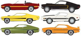 1:64 Johnny Lightning Muscle Cars USA - 2026 Release 1 (Set of 6)
