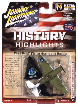 WWII Republic P-47D Thunderbolt Razorback Neel Kearby (Olive Drab w/White Tail) WWII Republic P-47D Thunderbolt Razorback Neel Kearby (Olive Drab w/White Tail)