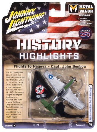 WWII North American P-51D Mustang Capt. Benbow (Silver w/Green Tail) WWII North American P-51D Mustang Capt. Benbow (Silver w/Green Tail)