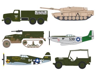 Johnny Lightning Military - 2026 Release 1B - Metal of Valor (Set of 6) Johnny Lightning Military - 2026 Release 1B - Metal of Valor (Set of 6)