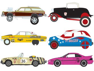 1:64 Johnny Lightning Street Freaks Series - 2026 Release 1 (Set of 6) 1:64 Johnny Lightning Street Freaks Series - 2026 Release 1 (Set of 6)