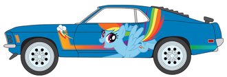 1:64 1970 Ford Mustang Boss 302 "My Little Pony - Rainbow Dash"
