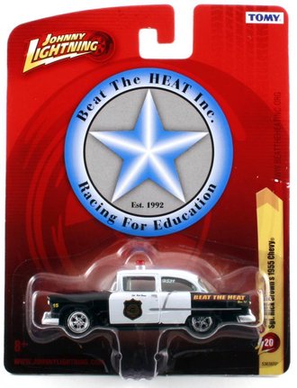 1:64 1955 Chevy Police (Black/White)