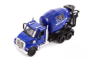 1:64 Western Star 47X Concrete Mixer Truck (Blue) 1:64 Western Star 47X Concrete Mixer Truck (Blue)