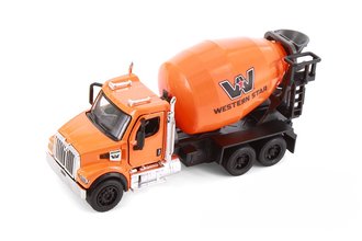 1:64 Western Star 47X Concrete Mixer Truck (Orange) 1:64 Western Star 47X Concrete Mixer Truck (Orange)