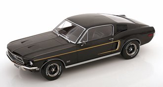 1:18 1968 Ford Mustang GT Fastback (Black)