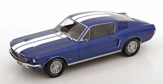 1:18 1968 Ford Mustang GT Fastback (Blue)
