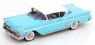 1:18 1958 Chevrolet Bel Air Impala Coupe (Light Blue/Cream)