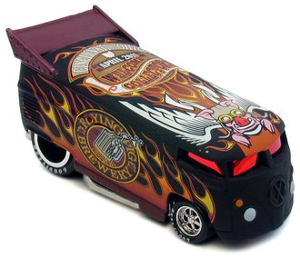 1:64 Rebel Run - Cincinnati Flaming Pig - VW Drag Bus ***Paint Flake on Window*** 1:64 Rebel Run - Cincinnati Flaming Pig - VW Drag Bus ***Paint Flake on Window***