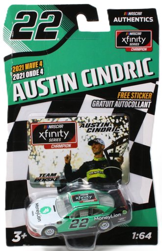 1:64 Austin Cindric #22 Ford Mustang "MoneyLion" ***Creased Blister***