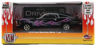 1:64 1970 Ford Mustang Mach 1 (Black w/Pink Flames)