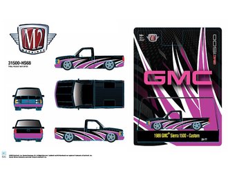 1:64 1989 GMC Sierra 1500 Custom (Pink/White/Black Graphics)
