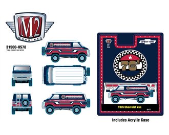 1:64 1976 Chevrolet Van "Freedom '76" (Blue/White/Red)