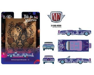 1:64 1964 Chevrolet Impala SS 409 Convertible "Dia De Los Muertos" (Purple) 1:64 1964 Chevrolet Impala SS 409 Convertible "Dia De Los Muertos" (Purple)