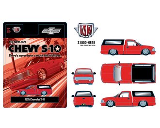1:64 1995 Chevrolet S10 w/Camper Shell (Red) 1:64 1995 Chevrolet S10 w/Camper Shell (Red)