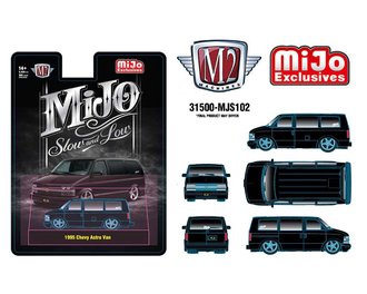 1:64 1995 Chevrolet Astro Van - Custom Slow & Low (Black)