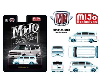 1:64 1995 Chevrolet Astro Van - Custom Slow & Low (White)