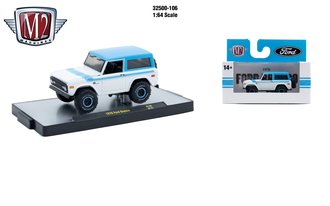 1:64 1976 Ford Bronco (White/Blue)