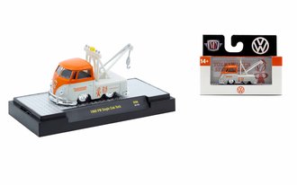 1:64 1960 Volkswagen Single Cab Tow Truck (Orange/White)