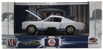 1:64 1965 Shelby GT350 (White w/Blue Stripes)