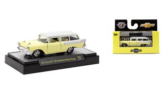 1:64 1957 Chevy 150 Wagon (Yellow/White)